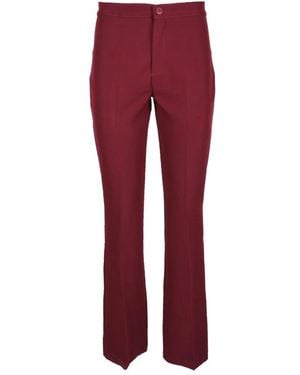 Think! Pantaloni in poliestere ed elastan - Rosso