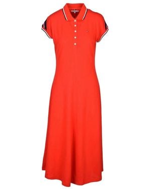 Tommy Hilfiger Midi Dresses - Red