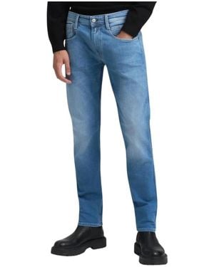 Replay Jeans ,Blauw ,Katoen Anbass Slim-Fit Jeans