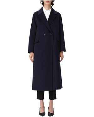 Hanita Double-Breasted Coats - Azul