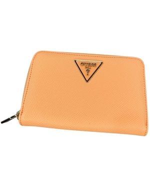 Guess Accessoires ,Oranje ,Polyester Laurel Portemonnee - Naturel