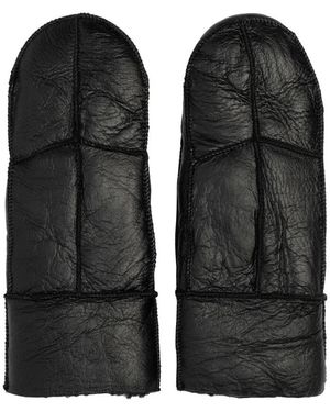 Re:designed Accessoires ,Zwart ,Leer Shearling Touchscreen Winter Wanten