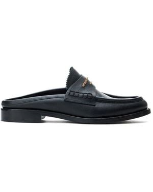 Alexander Wang Schwarze Flache Schuhe Seide Nylon - Blau