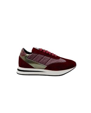 Borbonese Schoenen ,Rood ,Suède Suède En Gelamineerde Sneakers