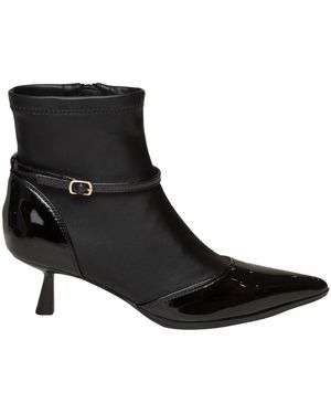 Gioseppo Schoenen ,Zwart ,Polyester Caspian Enkellaarsjes