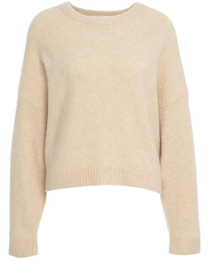 Crush Round-Neck Knitwear - Naturel
