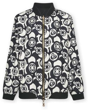 Elena Miro Jassen ,Zwart ,Polyester 001 St Monogram Bomber