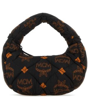 MCM Bolso de mano de nylon estampado - Negro
