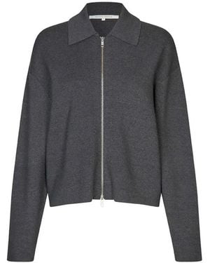 Second Female Strickjacke Weste - Grau