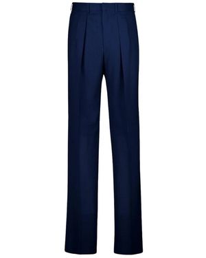 Tom Ford Wool Pleated Broeken - Blauw