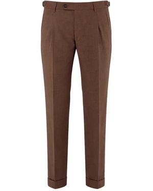 BERWICK 1707 Suit Trousers - Brown