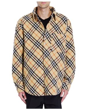 Burberry Jassen ,Wol Vintage Check Wool Shirt - Naturel