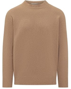 Amaranto Round-Neck Knitwear - Brown