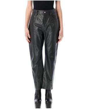 Rick Owens Leather Trousers - Nero
