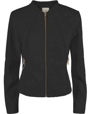 Yes-Zee Leren Jas - Zwart