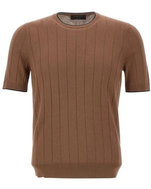 Gran Sasso Round-Neck Knitwear - Brown