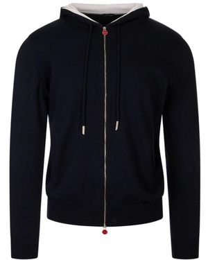 Kiton Hoodie Met Ritssluiting - Blauw