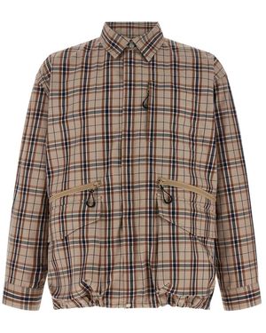 Comme des Garçons Overshirt Mit Karomuster - Braun