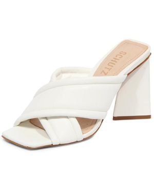 SCHUTZ SHOES Heeled Mules - White