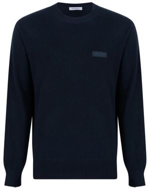 Givenchy Wollpullover Mit Rundhalsausschnitt - Blau