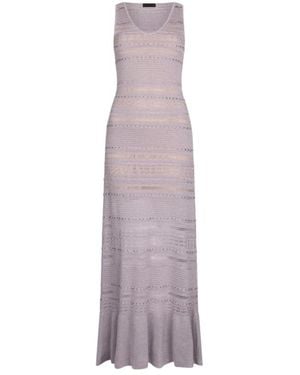 Liu Jo Kleedjes ,Paars ,Polyester Lurex Gebreide Maxi-Jurk