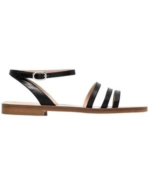 SCAROSSO Flat Sandals - Black