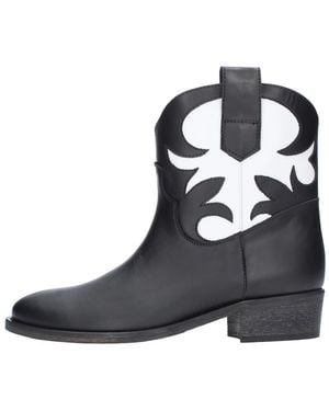 Via Roma 15 Texan Ankle Boots - Schwarz
