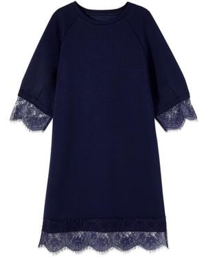 Oltre Scuba Spitzenkleid - Blau