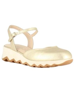 Wonders Schoenen ,Geel ,Leer C-7623 Wedge - Naturel
