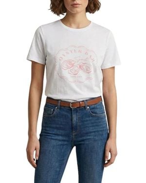 GANT Graphic Print T-Shirt - Wit