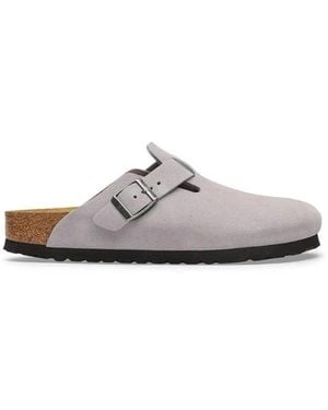 Birkenstock Boston Suede Leather - Wit