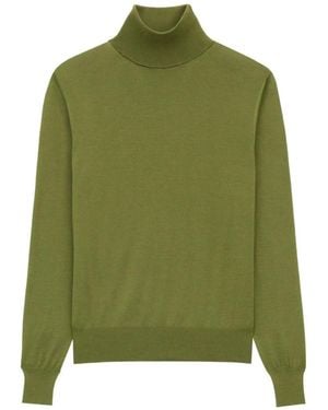 Saint Laurent Truien & Vesten ,Groen ,Turtleneck Trui