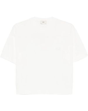 Autry Tops ,Wit ,Katoen Cotton T-Shirt