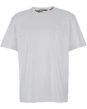 DSquared² Weißes crewneck t-shirt und polo - Grau