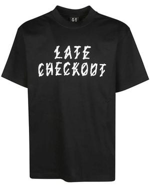 44 Label Group Tops ,Zwart ,Katoen T-Shirt Met Ronde Hals