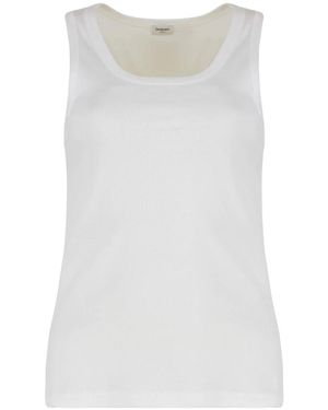 Saint Laurent Sleeveless Tops - White