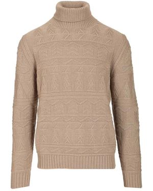 Mauro Ottaviani Cashmere Turtleneck Sweater - Naturel