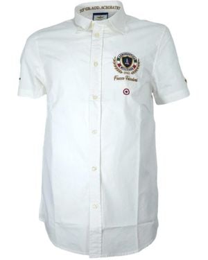 Aeronautica Militare Short Sleeve Shirts - Blue
