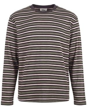 Niu Tops ,Groen ,Long Sleeve Top - Grijs