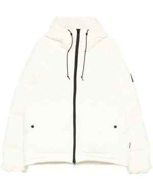 Stone Island Wattierter Kapuzenmantel - Weiß