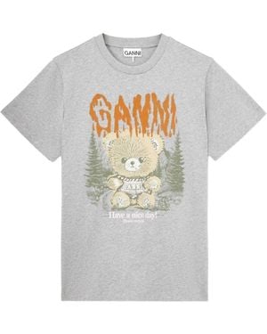 Ganni Tops ,Grijs ,Graphic T-Shirt