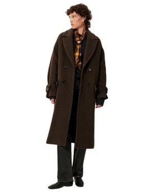 Sessun Double-Breasted Coats - Negro