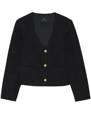 Anine Bing Truien & Vesten ,Zwart ,Nylon Anitta Jacket