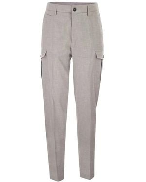 Peserico Tailored Cargo Broeken - Grijs
