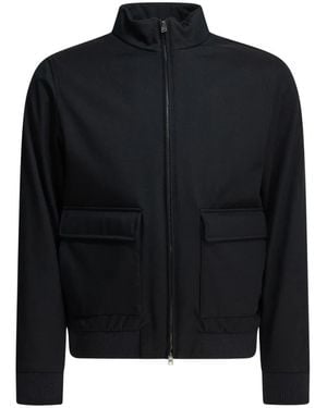 Herno 3 Layers Wool Storm Bomberjacke - Schwarz