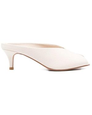 Twinset Schoenen ,Wit ,Leer Leren Muiltjes