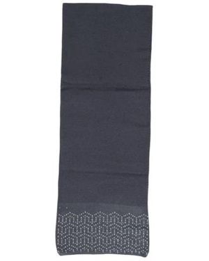 Pieces Accessoires ,Grijs ,Polyester Grijze Geometrische Gebreide Sjaal - Blauw