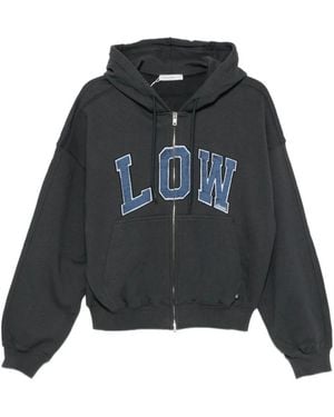 Low Classic Hoodies & Sweatvesten ,Grijs ,Katoen Soft Sweat Zip-Up Hoodie