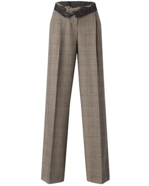 Pinko Broeken ,Wijde Broek - Grijs