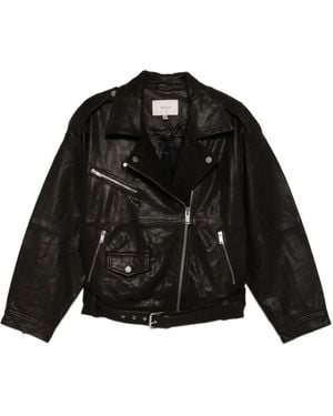 Gestuz Leather Jackets - Black